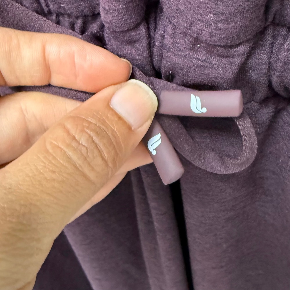 Fabletics Go-To One-Piece Jumpsuit Plum Purple Wide Leg Drawstring Size L NWT - Picture 7 of 7